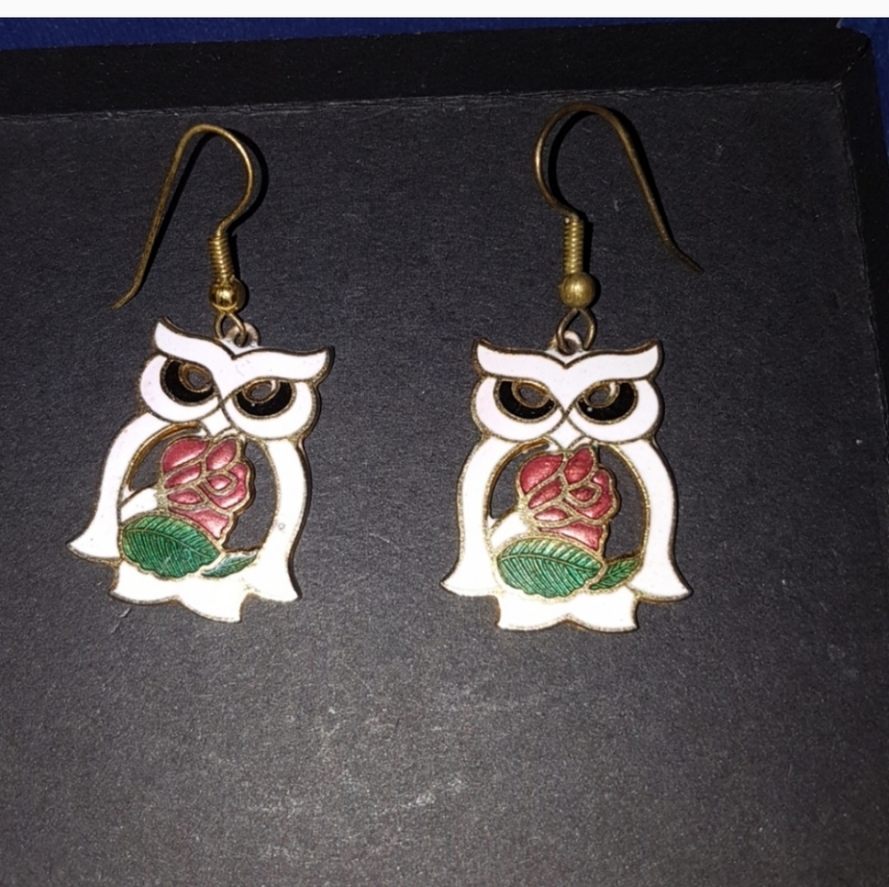 Vintage owl earrings
